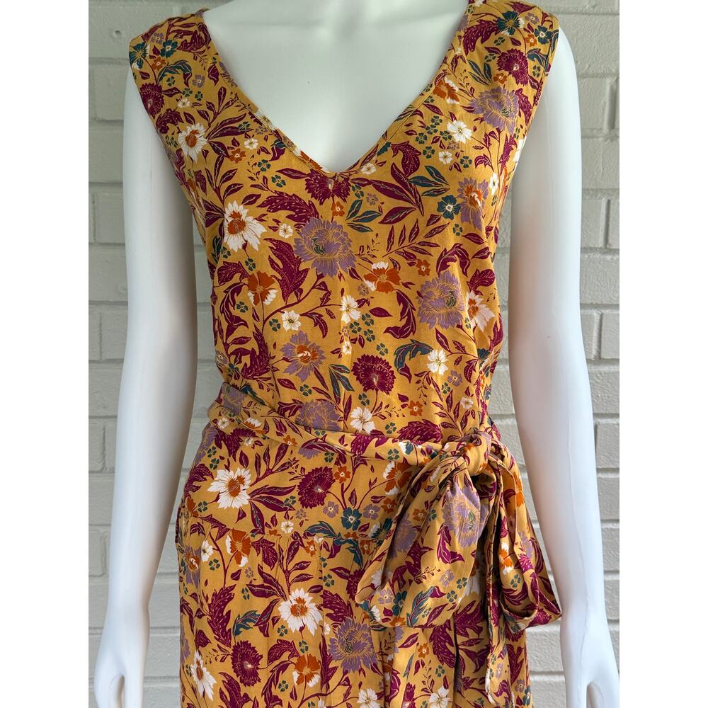 Loralette Plus Size 26/28 Boho Floral Maxi Dress Belted Tiered NWT - Picture 3 of 11